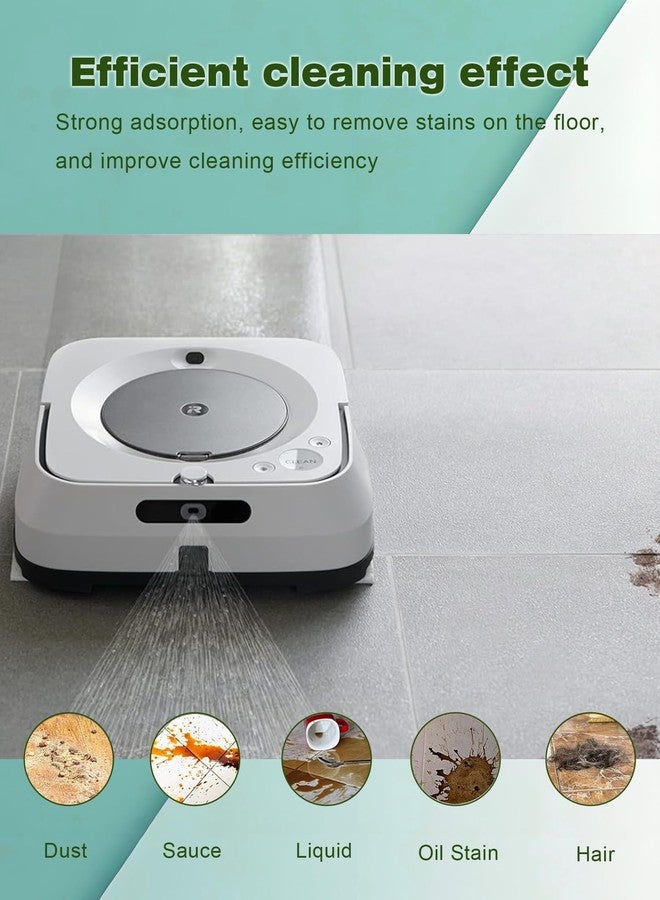 E-HAO Upgraded M6 Wet Mopping Pads for iRobot Braava Jet M6 Series 6012/6110/6112/6113 Ultimate Robot Mops. Washable & Reusable Microfiber M6 Mop Deep Clean Pads Accessories, 8-Pack - Image 5